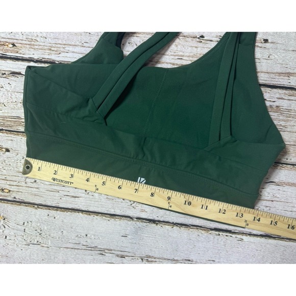 Buffbunny Women's Green Cross Strap Sports Bra Strappy Size Large - Picture 3 of 4